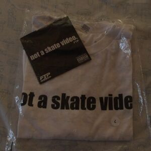 FTP Not A Skateboard Video Shirt And DVD. White. Size L. Brand New.